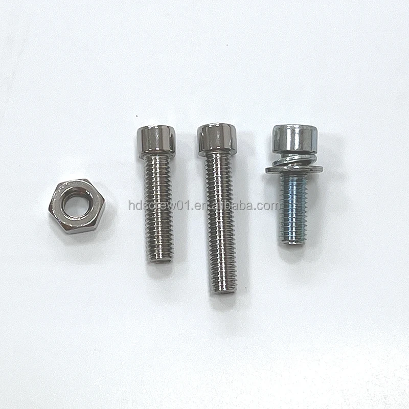 Wholesale Price Screw Packaging Grade 8.8 Bolt And Nut Screw Washer DIN931 DIN933 Metric Stainless Steel Socket Allen Hex Bolt