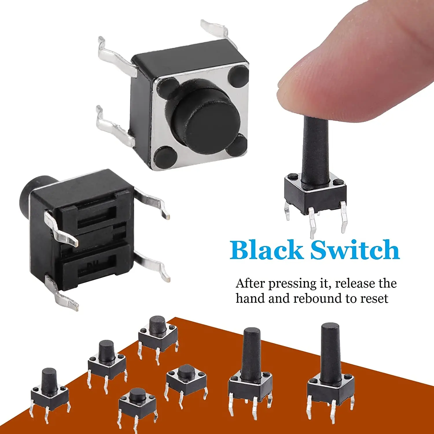 Mini 4.8*4.8mm TS-1196 Tactile Switch Surface Mount DC12V 0.05A customized switch