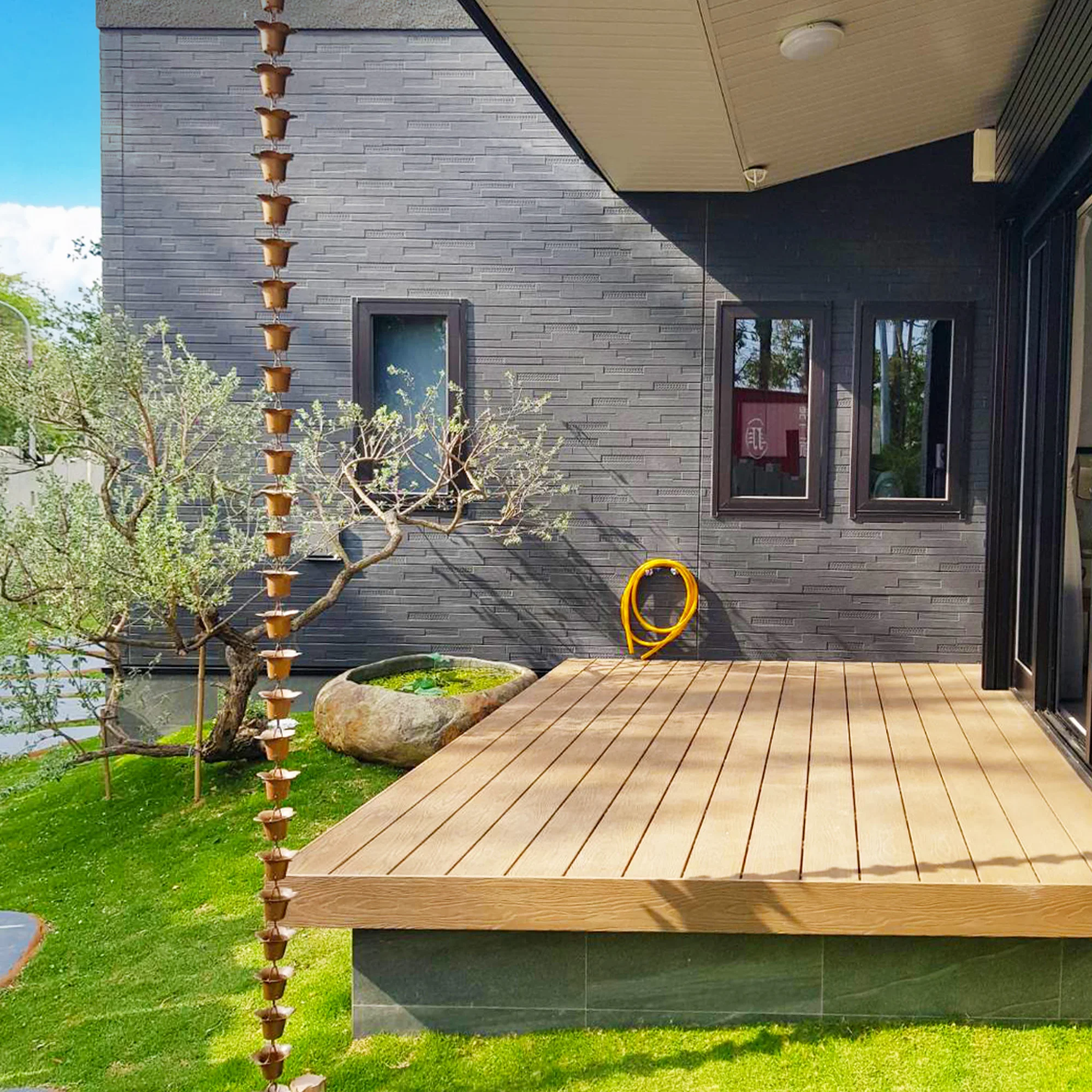 Easy to clean suelo terraza exterior weather resistant ASA capped pvc composite flooring