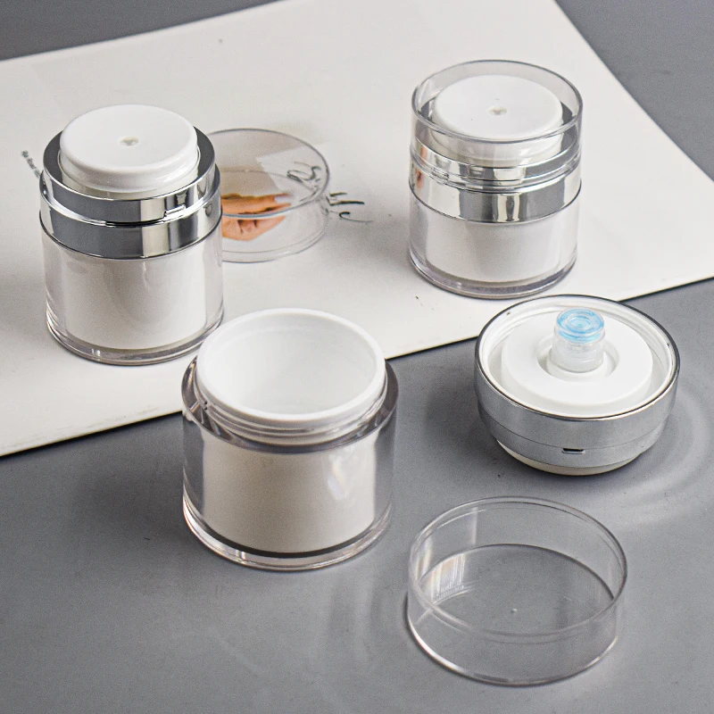 Cream Jar Vacuum Bottle Small  Lotion Dispenser with Pump Travel Containers for Lotions and Creams Leak Proof Airless jar