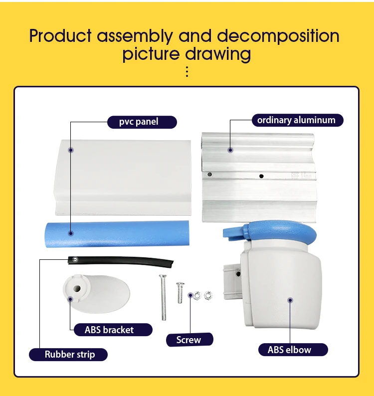 High Impact Pvc hospital handrail High Quality Decorative Wall Mounted Handrail