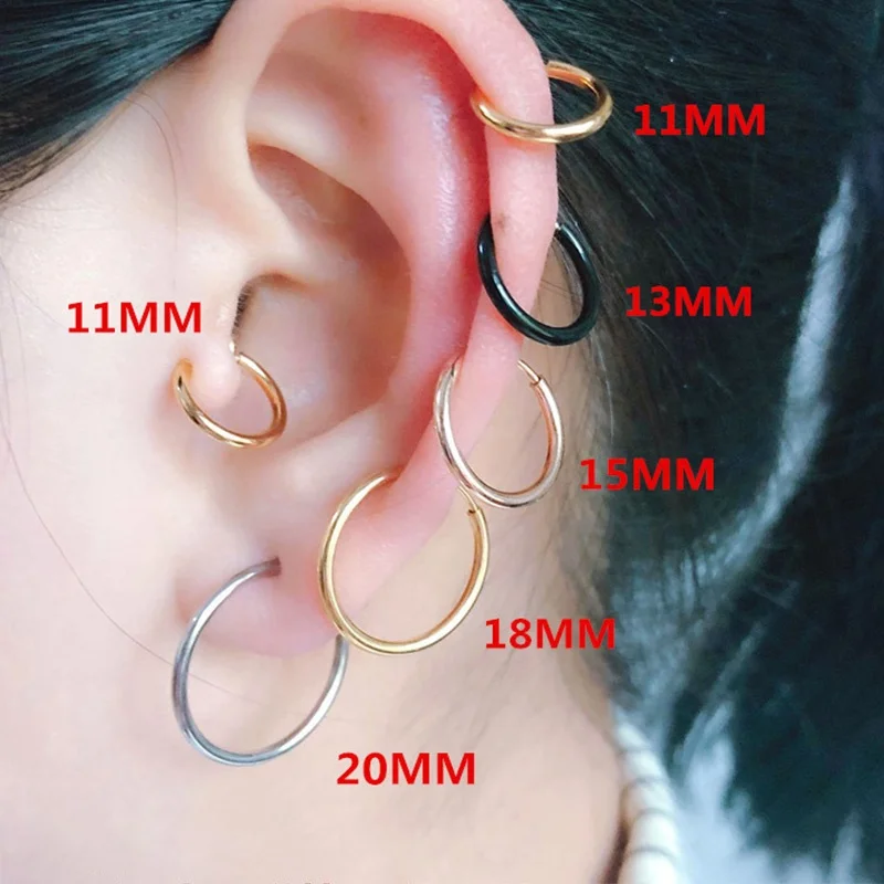 supplier non ear hole spring elastic rod ear ring clicker student imitated clip on earring