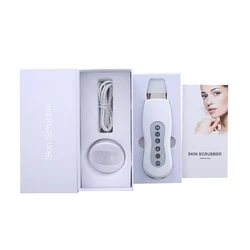 professional sonophoresis ems facial face ultrasonic ion skin scrubber peeling spatula beauty machine portable