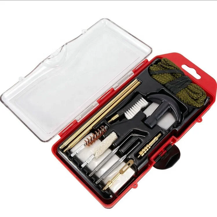 Gun Cleaning Kit Pulling Through Cleaner Bore Snake Rope Handgun Cleaning Brush Brass jag with Portable Case