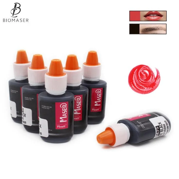 Maser Microblading Pigment Ink Pure Plant Permanent Makeup Pigment For Eyebrow Lip Eyeliner With 28 Colors Option