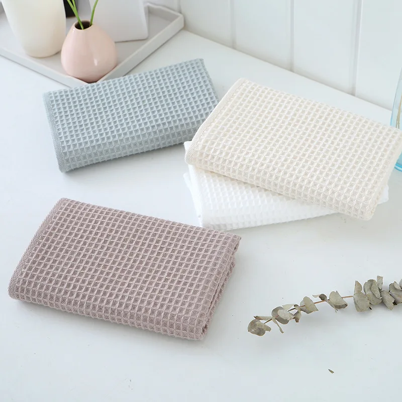 Most popular in 2023 100% cotton reusable  kitchen towel set cleaning waffle kitchen dish towel