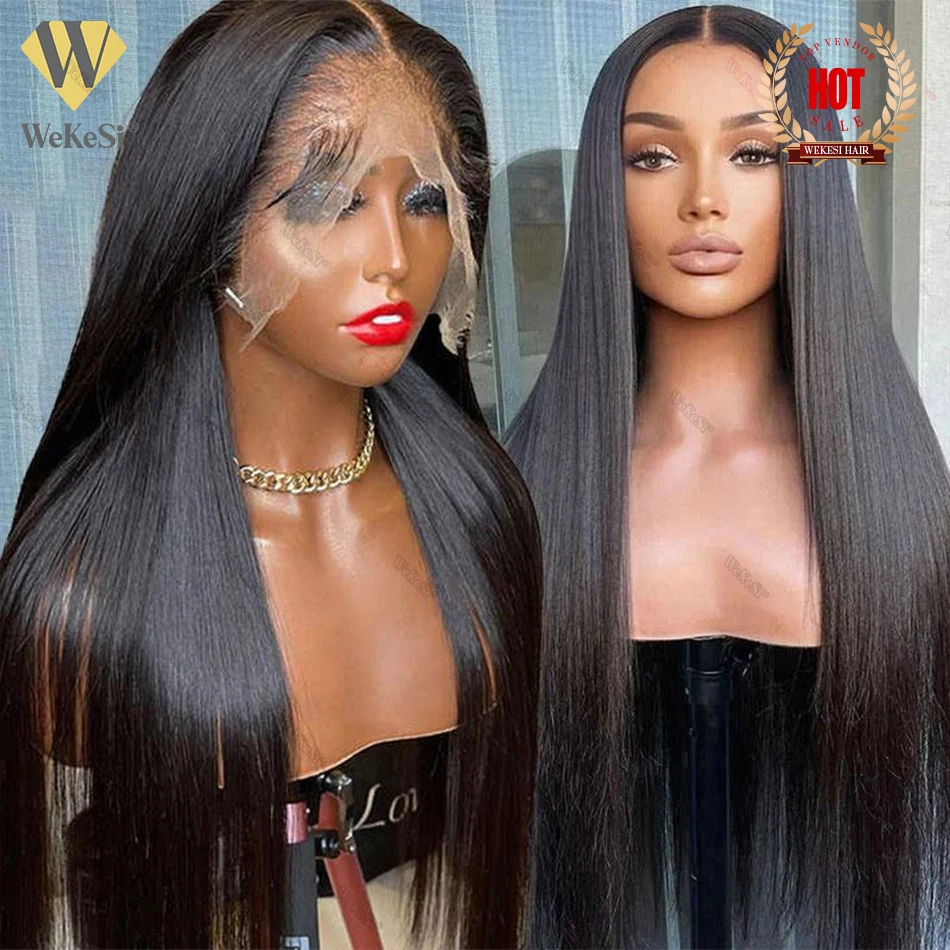 WEkesi Alibaba Online Shopping Virgin Remy Raw french Cuticle Aligned Full French Hd Lace Human Hair Wigs For Black Women
