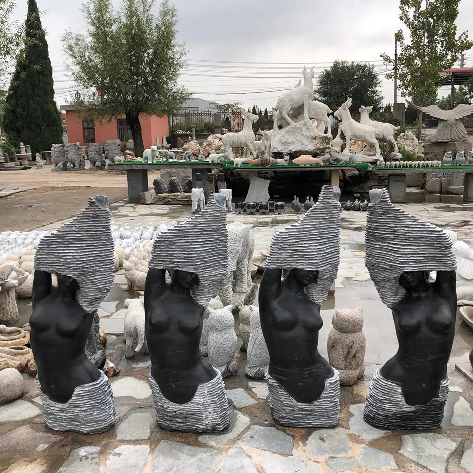 Outdoor Indoor marble nude lady statue stone women sculpture water fountain