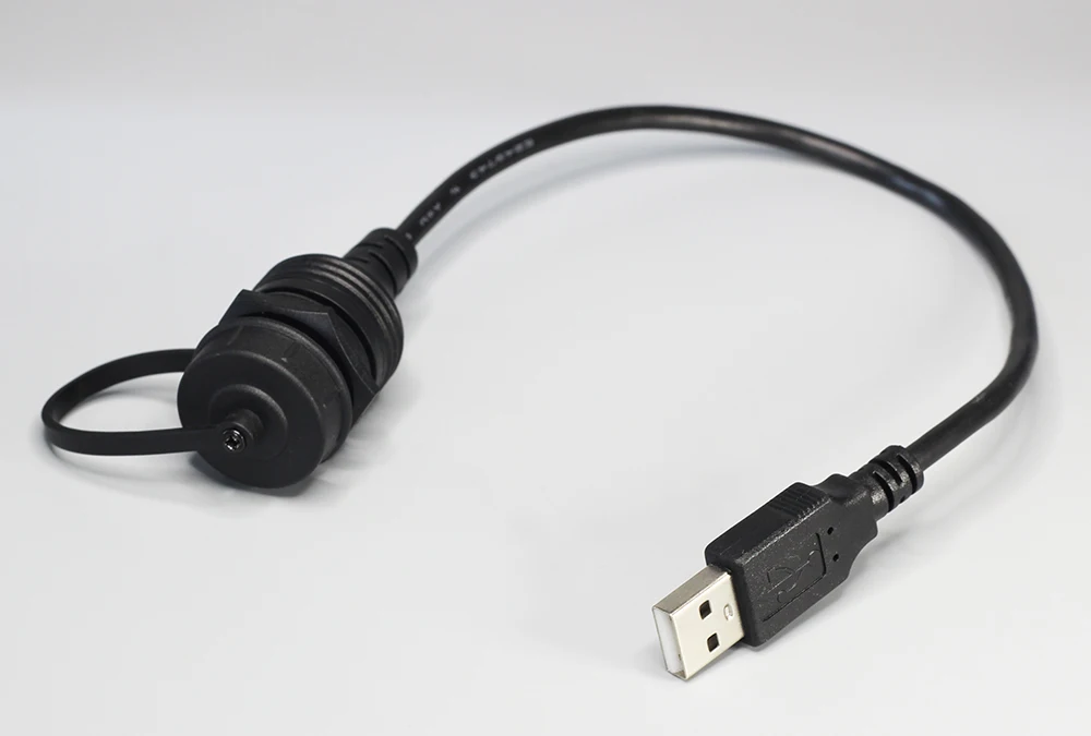 Wholesale IP67 Waterproof USB Cable USB A male to Female Extension Cable Data cord with dust-proof cap