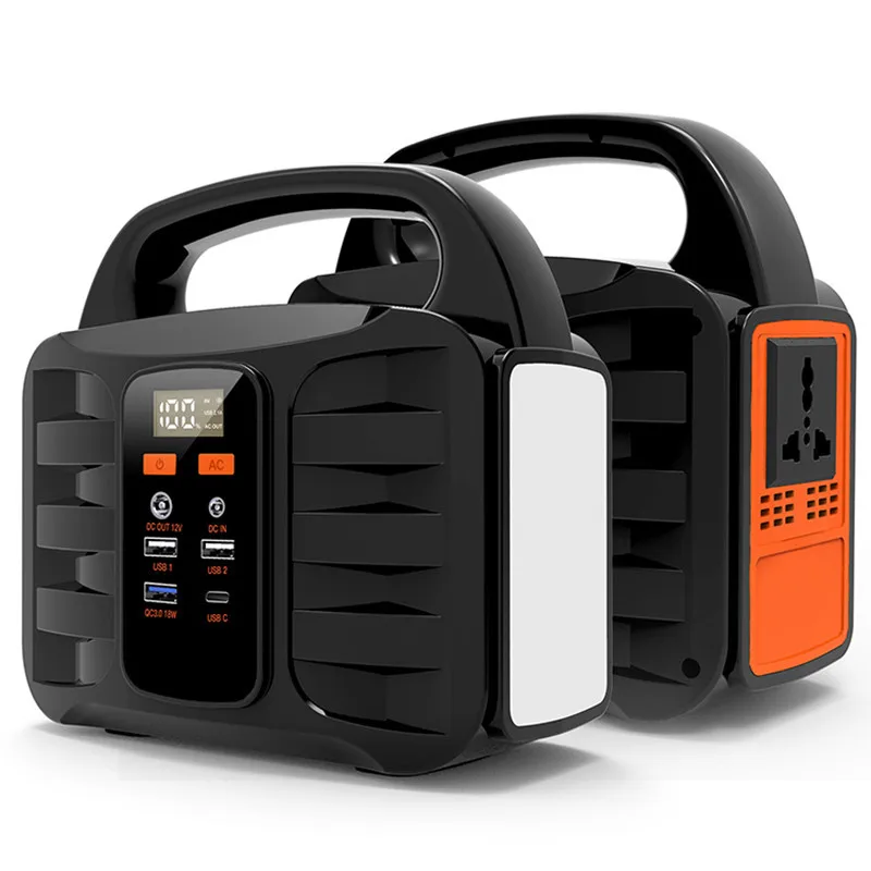 100W outdoor portable power supply 150W AC output large capacity solar generator Power Station with LED flashlight