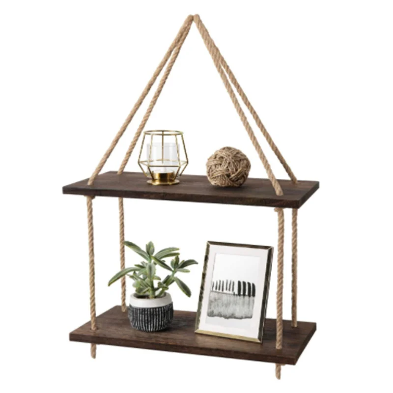 Customized Home Decoration Plants Photos Display Rustic Wall Hanging Shelves