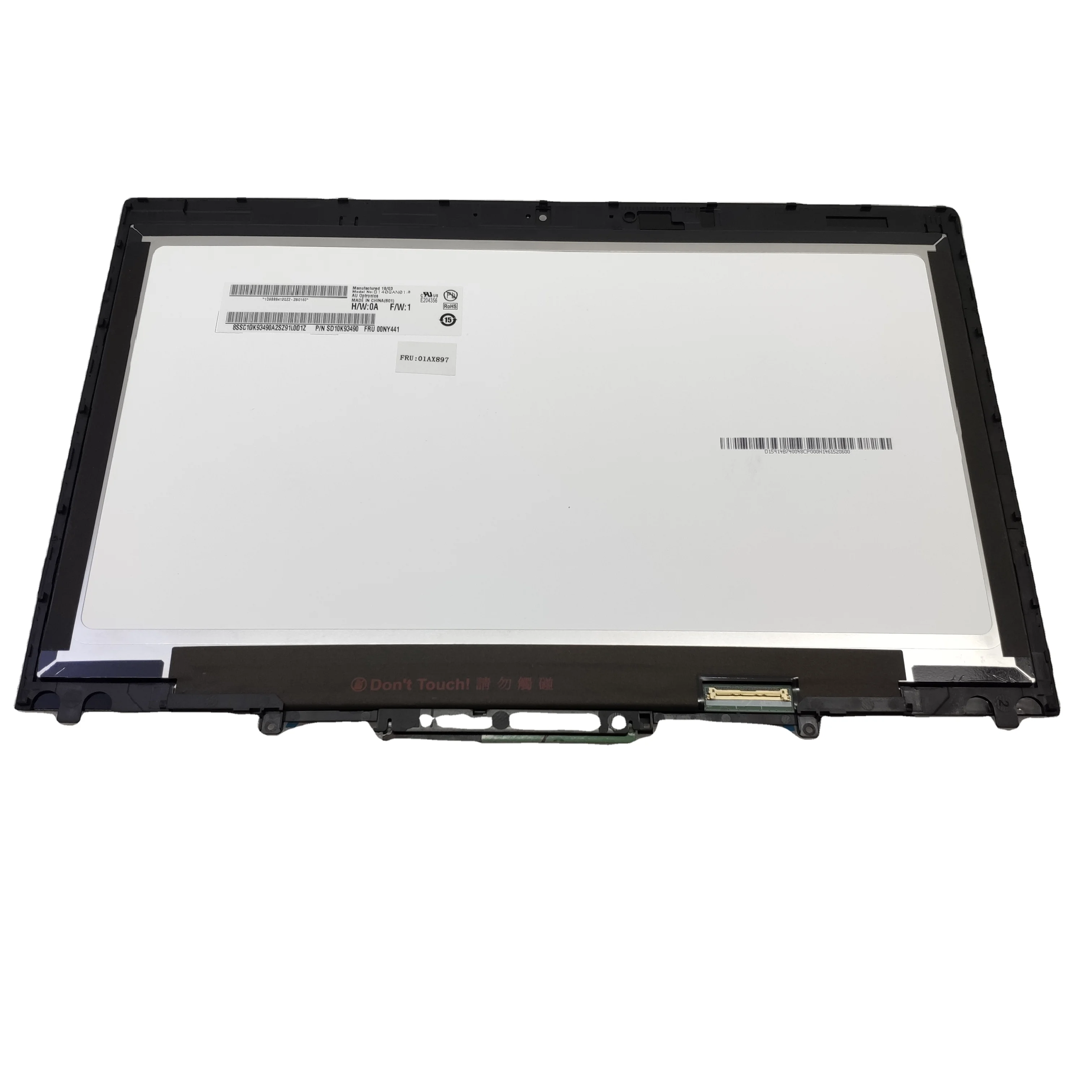 14 Inch B140QAN01.3 LP140QH1-SPE1 SPE3 WQHD LCD Display 01AX897 01AX898 01LV978 For Lenovo X1 Yoga 2nd Gen Touch Screen