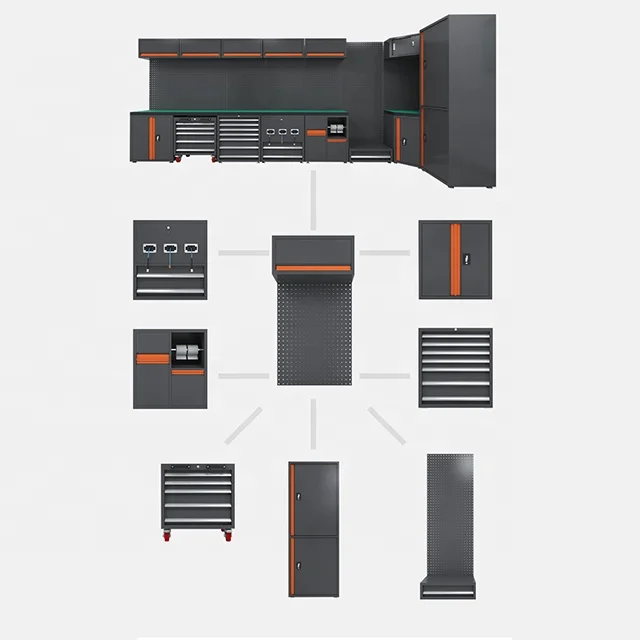 Garage cabinets storage metal heavy duty steel garage tool cabinet