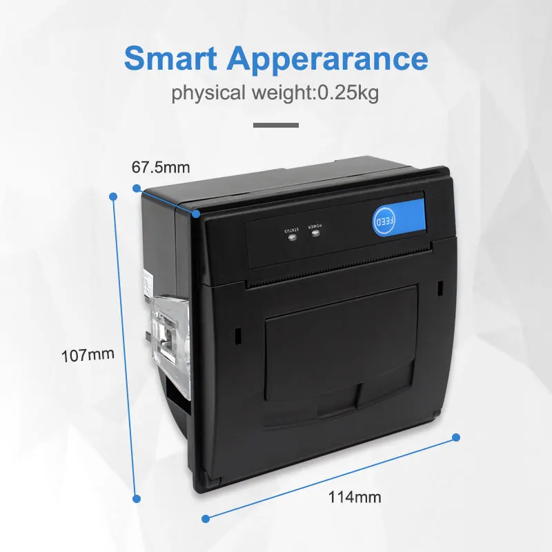 Mini 80mm Embedded Panel Thermal Panel Printer for Embedded Panel Applications