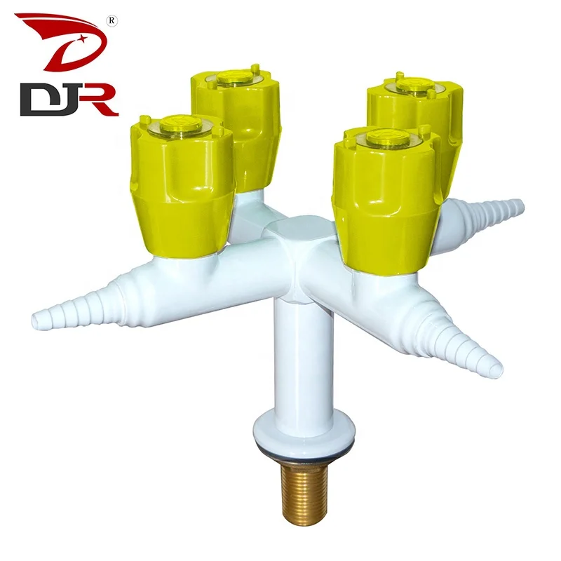 Laboratory accessories 4-ways brass gas cock/faucet/tap/outlet