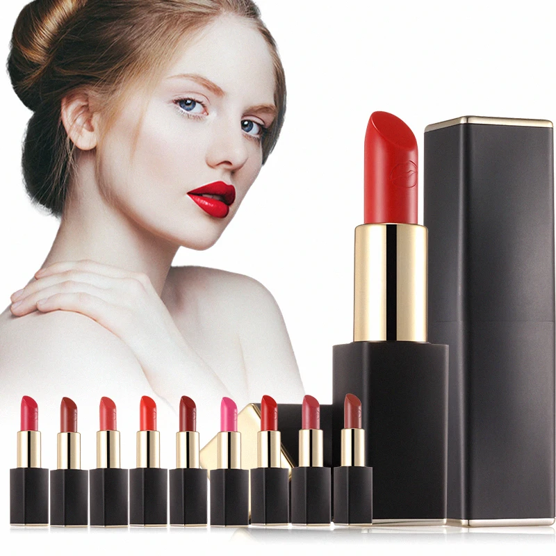 Hot selling lip Cosmetics OEM ODM Private Label 9 colors Long Lasting Lip Velvet Matte Lipstick
