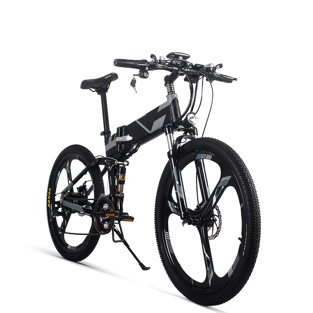  OEM TOP-860 battery powered operated electric bicycle bike folding ebike 26 inch mountainbike full