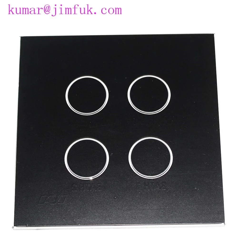 
High quality touch button silk screen tempered glass wall switch panel 