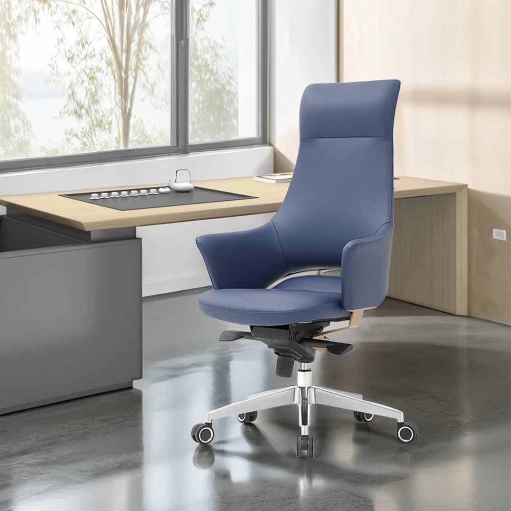 office desk and chair set Modern sillas de oficina Ergonomic High Back Swivel Adjustable Leather Office Chair office furniture