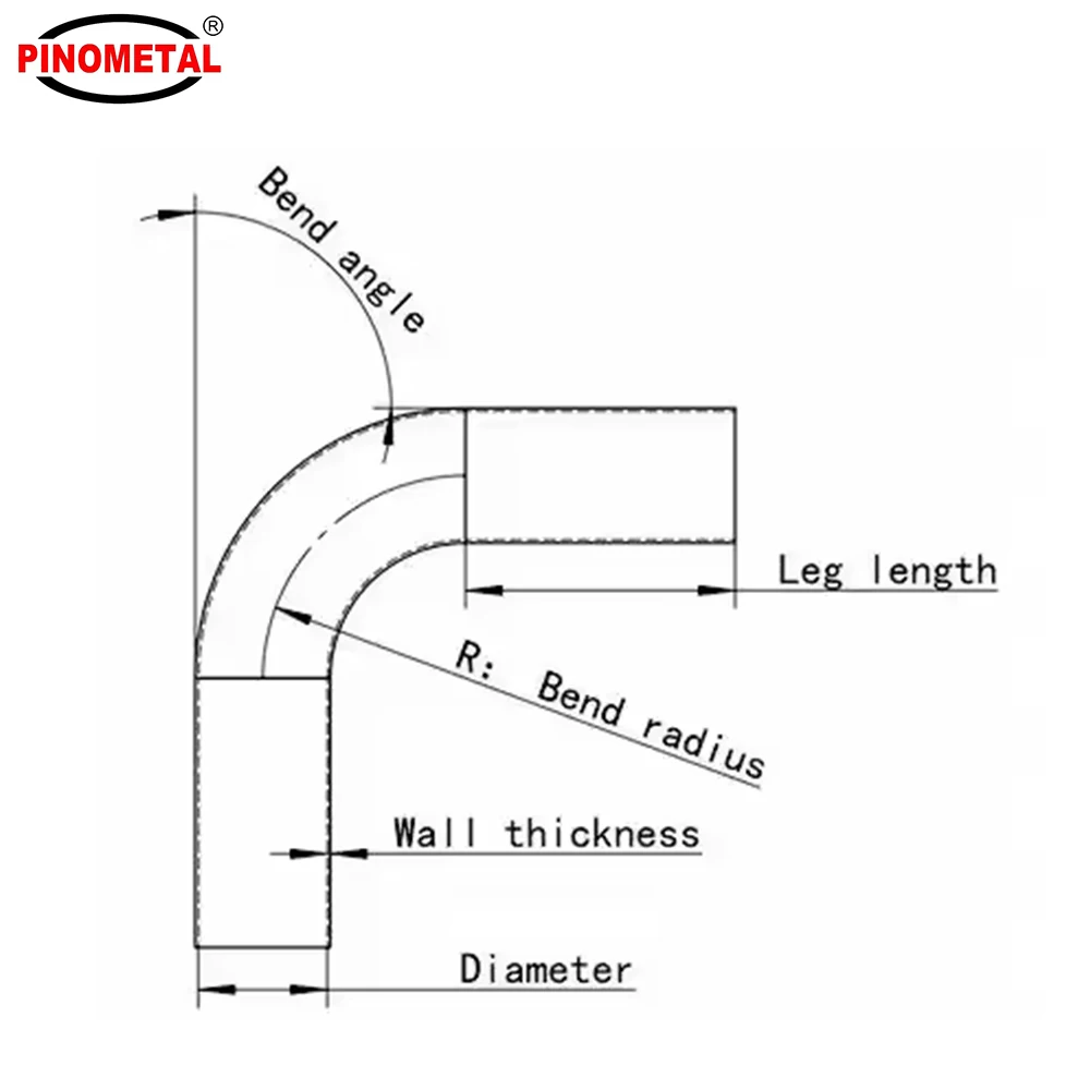 Custom 3.5' 4' 5 Inch 90 180 Degree Stainless Steel Pipe Fittings Exhaust Aluminum Elbow Mandrel Bend Pipe