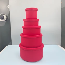 250m/400ml/700ml/1300ml/2100ml Unbreakable Durable Silicone Food Storage Containers Silicone Bowl with Lid