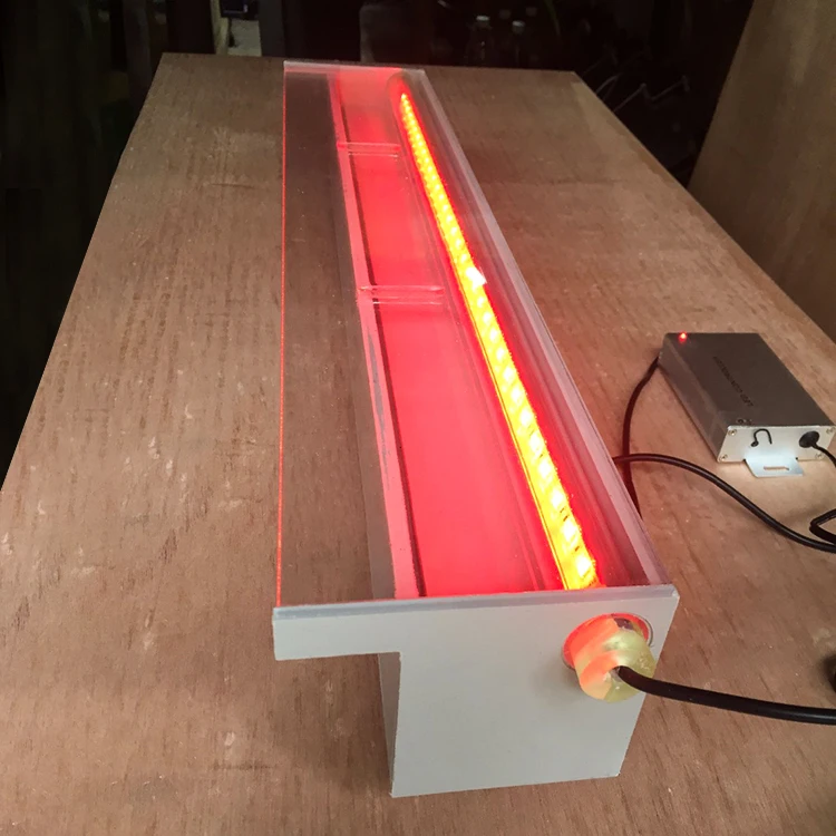 Raindrop water cascade acrylic waterfall garden water fountain led sheer descent wall pool waterfall