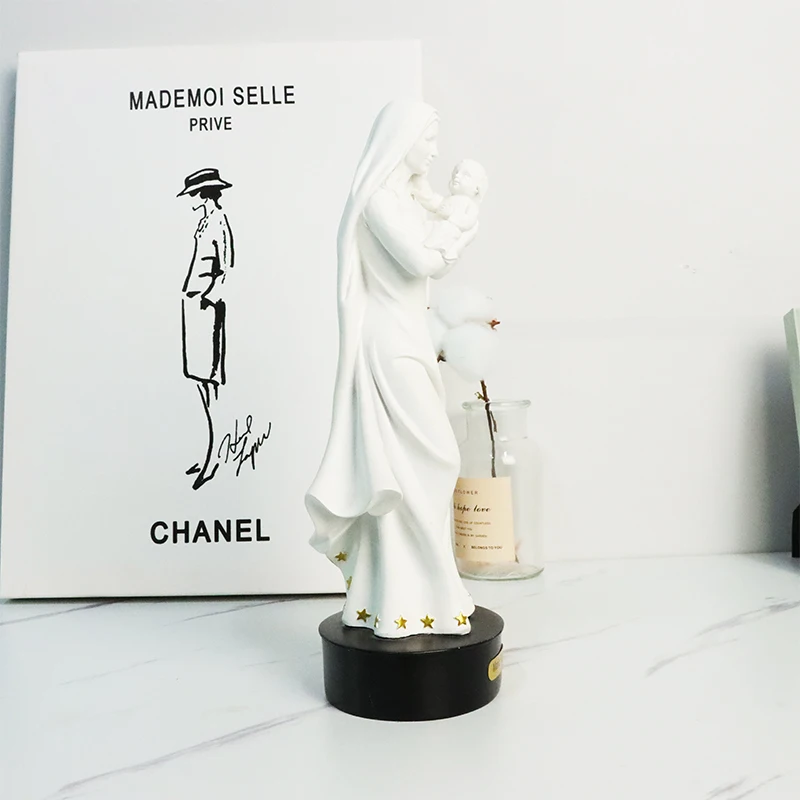  High quality famous religious Virgin Mary statue resin Mother and Baby Jesus statues