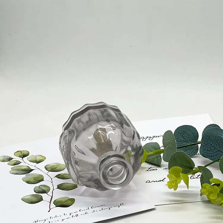 Factory produced 100ml gray thicken bottom aroma fragrance glass reed glass diffuser bottles luxury for daily use