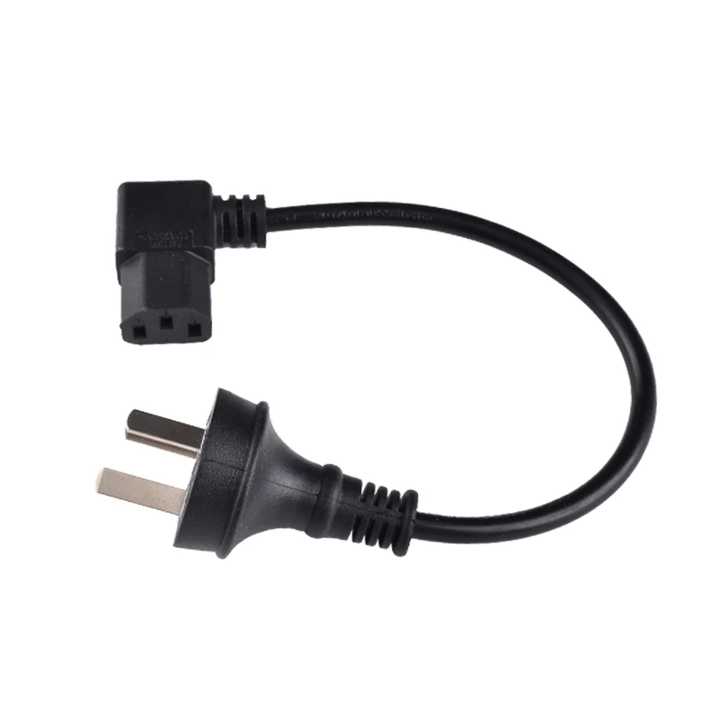 China Standard PSB-10B Three-Prong Plug to IEC C13 Right Angle Power Cord for Servers