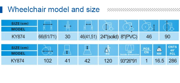 KY874--Chromed manual wheelchair