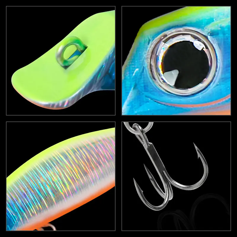 LETOYO High Quality ABS Hard Bait 7.2g 75mm Floating Freshwater Saltwater Fishing Lure Minnow Hard Lures