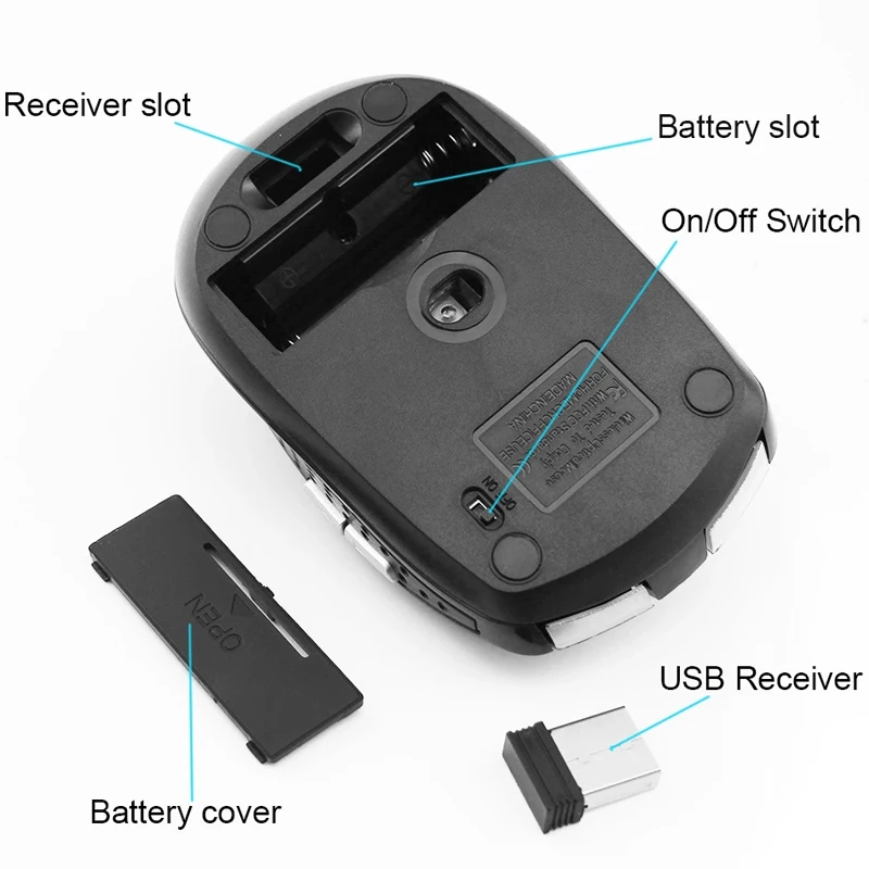 wholesale custom logo 2.4ghz computer mini mouse USB wifi mouse wireless computer notebook optical mouse for laptop