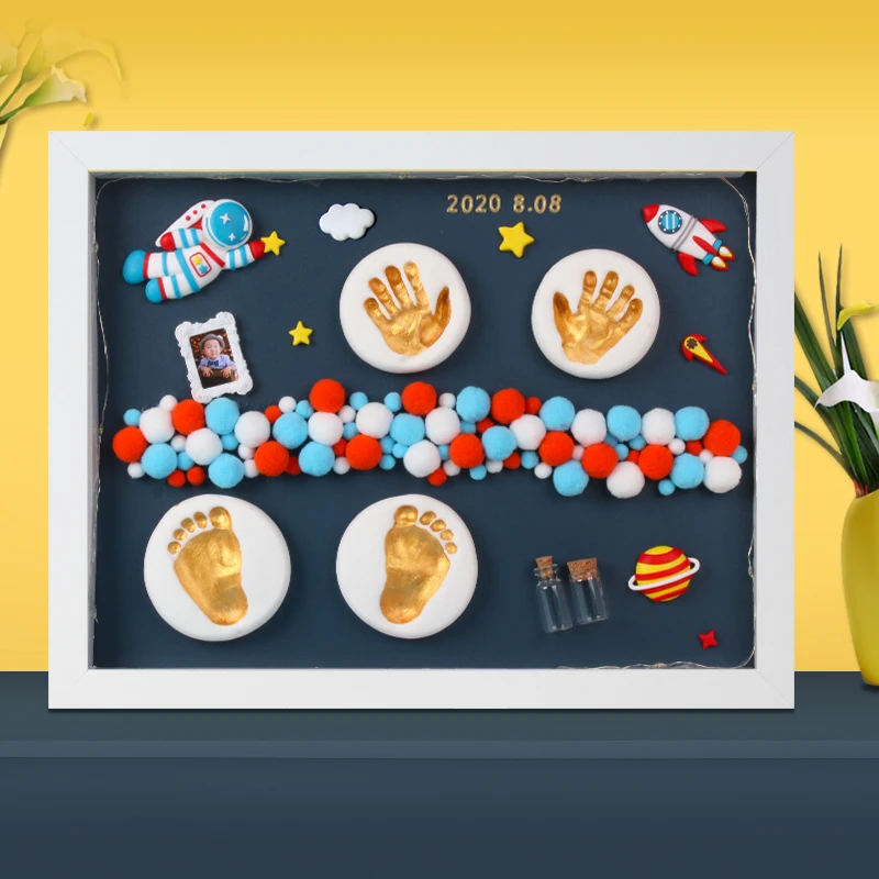 New high quality newborn baby photo frame baby handprint footprint cute baby photo frame