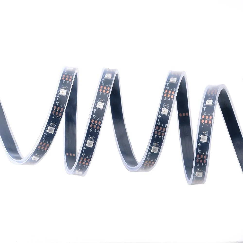 Smart Addressable  RGB Full Color led strip  5V SMD 5050 144 LEDs/M  WS2812B pixels led magic strip Light