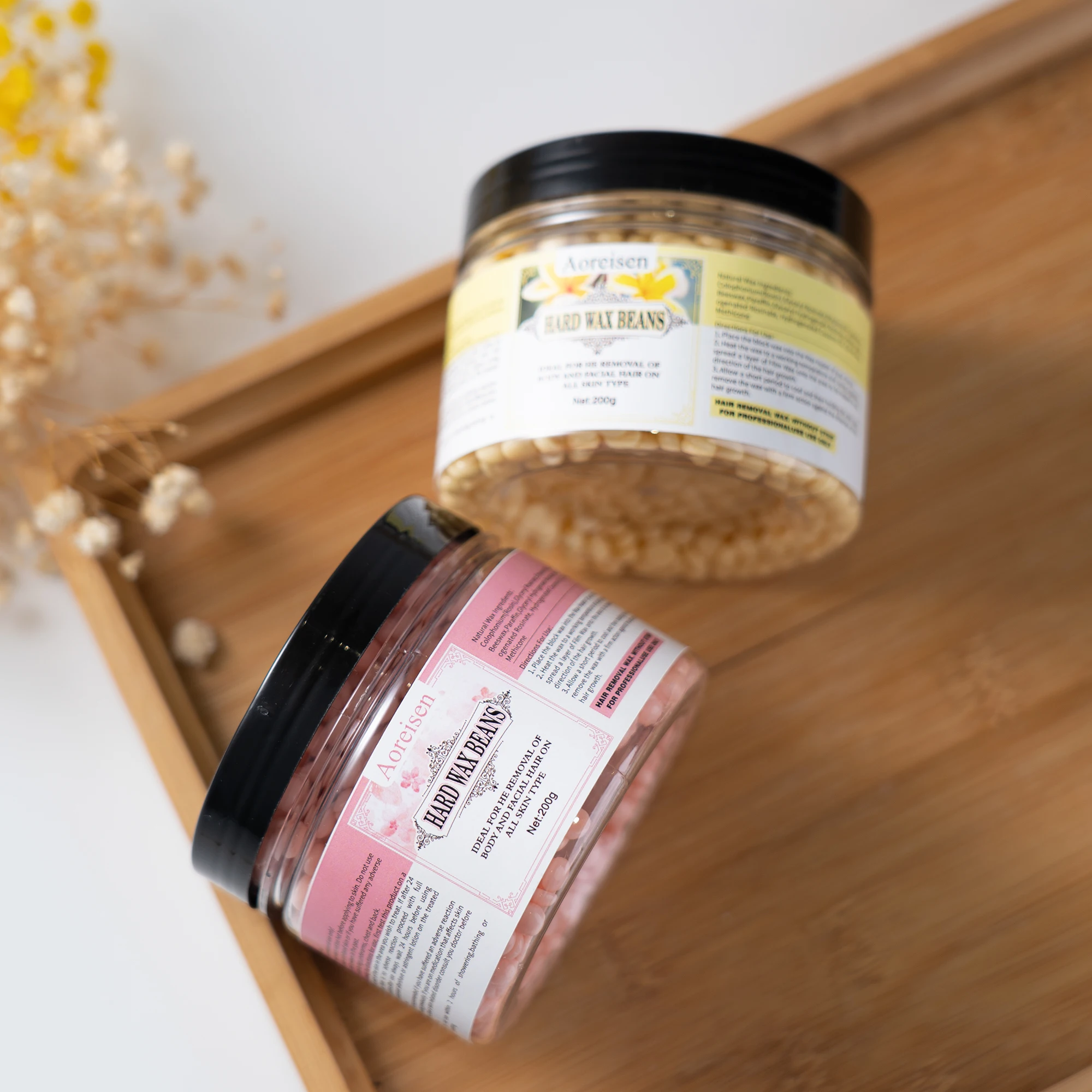 OEMODM Factory Private Label Epilation Hair Removing Wax Beans 100g 500g 1000g Hard Wax Beads Depilatory Hair Removal Wax