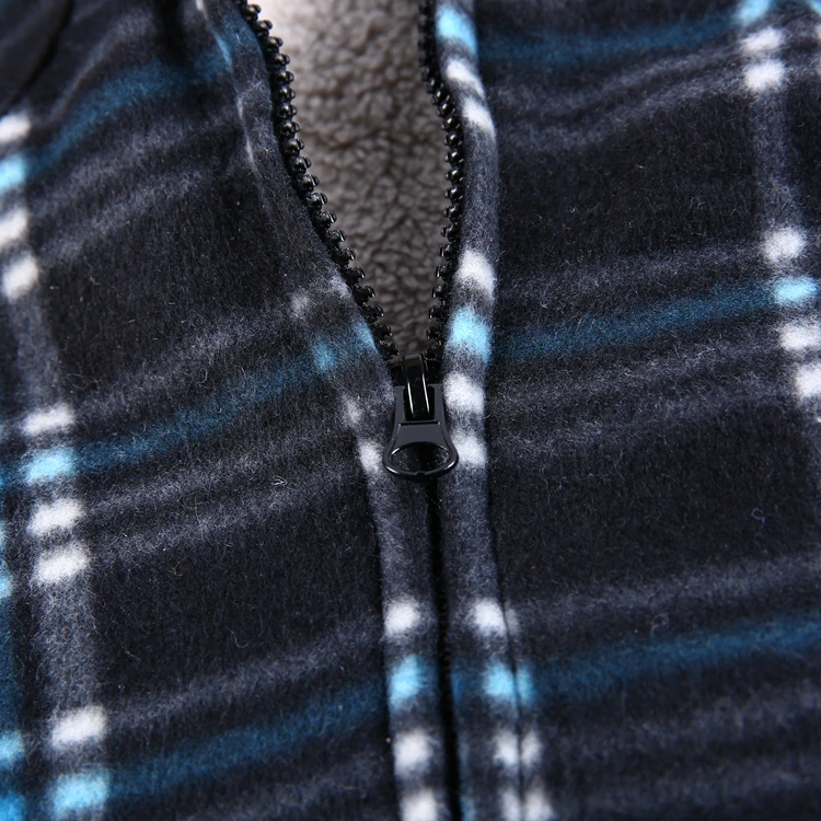 
wholesale new design polar fleece pullover windbreaker plaids outdoor man shirts 