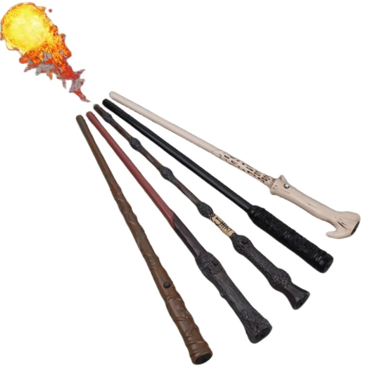 2023 новый дизайн Хэллоуин Вечеринка HP волшебник Косплей волшебная палочка огонь Настоящее пламя и стрелять огненные шары палочка Хэллоуин палочка