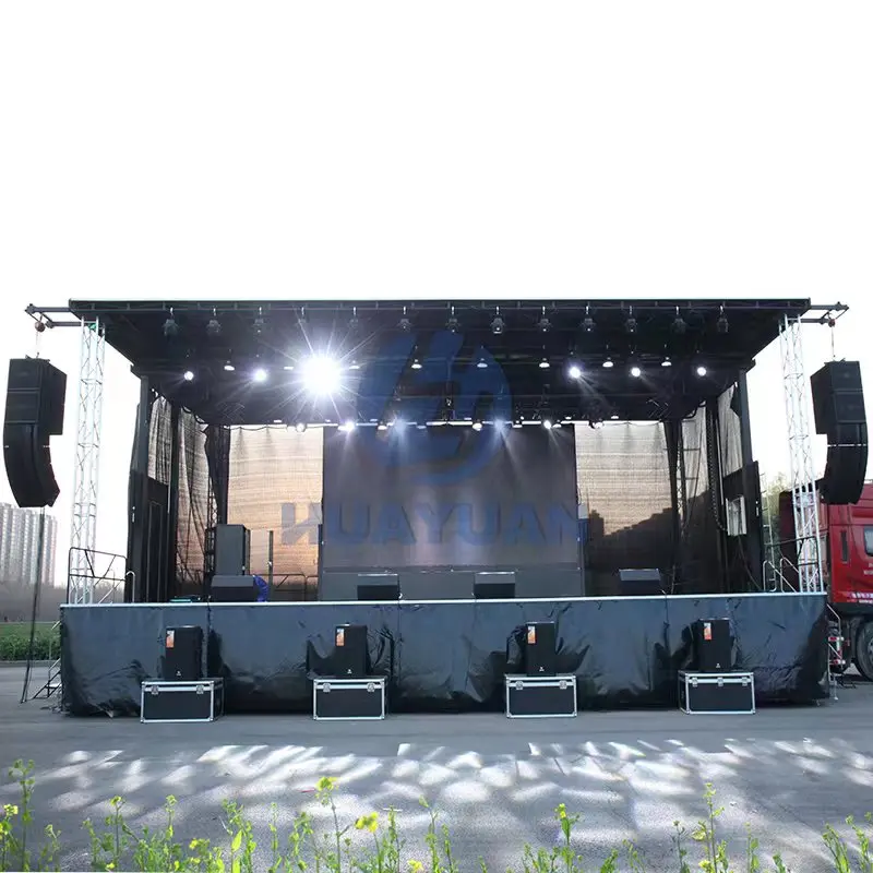 Heavy Duty Outdoor 45ft*29ft Gospel Full Hydraulic Mobile Stage Semi-Trailer For African Churches