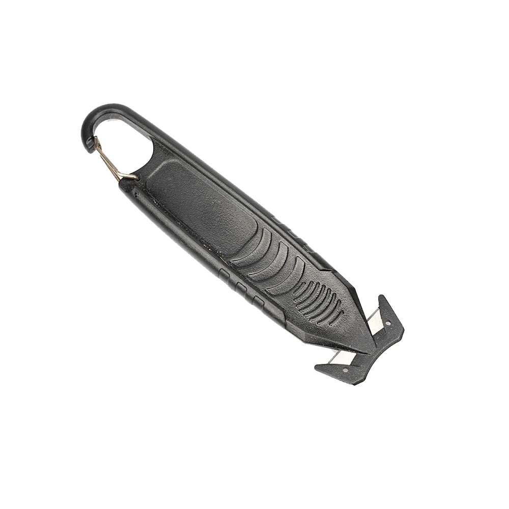 Manufore Hot Sale Plastic Handle Portable Safety Cutter Knife Film Box Carton Cutter Pocket Knife Carbon Steel Blade kutter