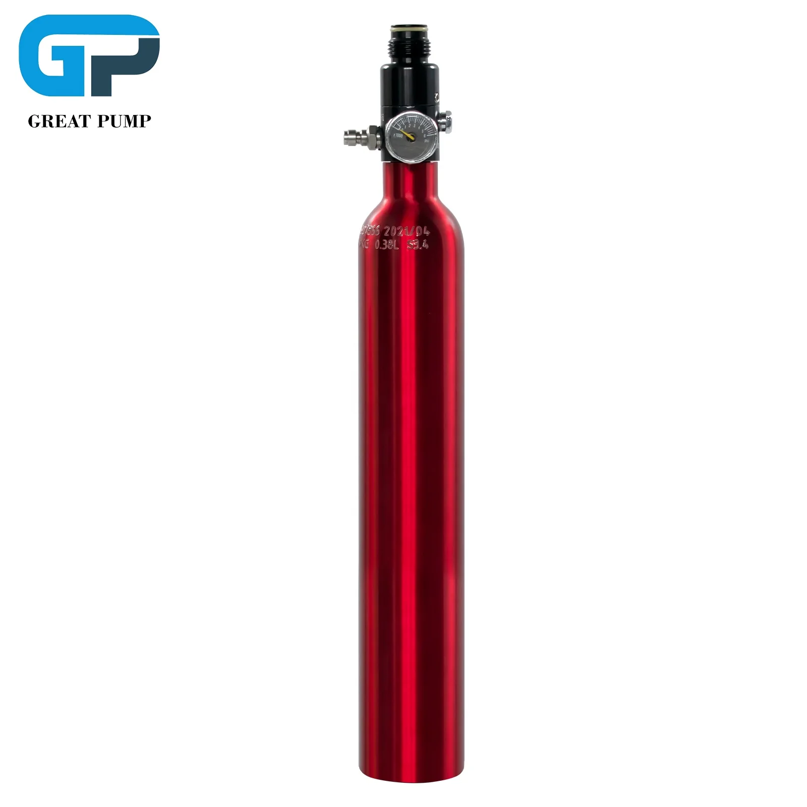 GP High Pressure Red 0.38L 23Ci HPA 3000psi 200bar 5/8-18UNF Aluminum Paintball Air Tanks