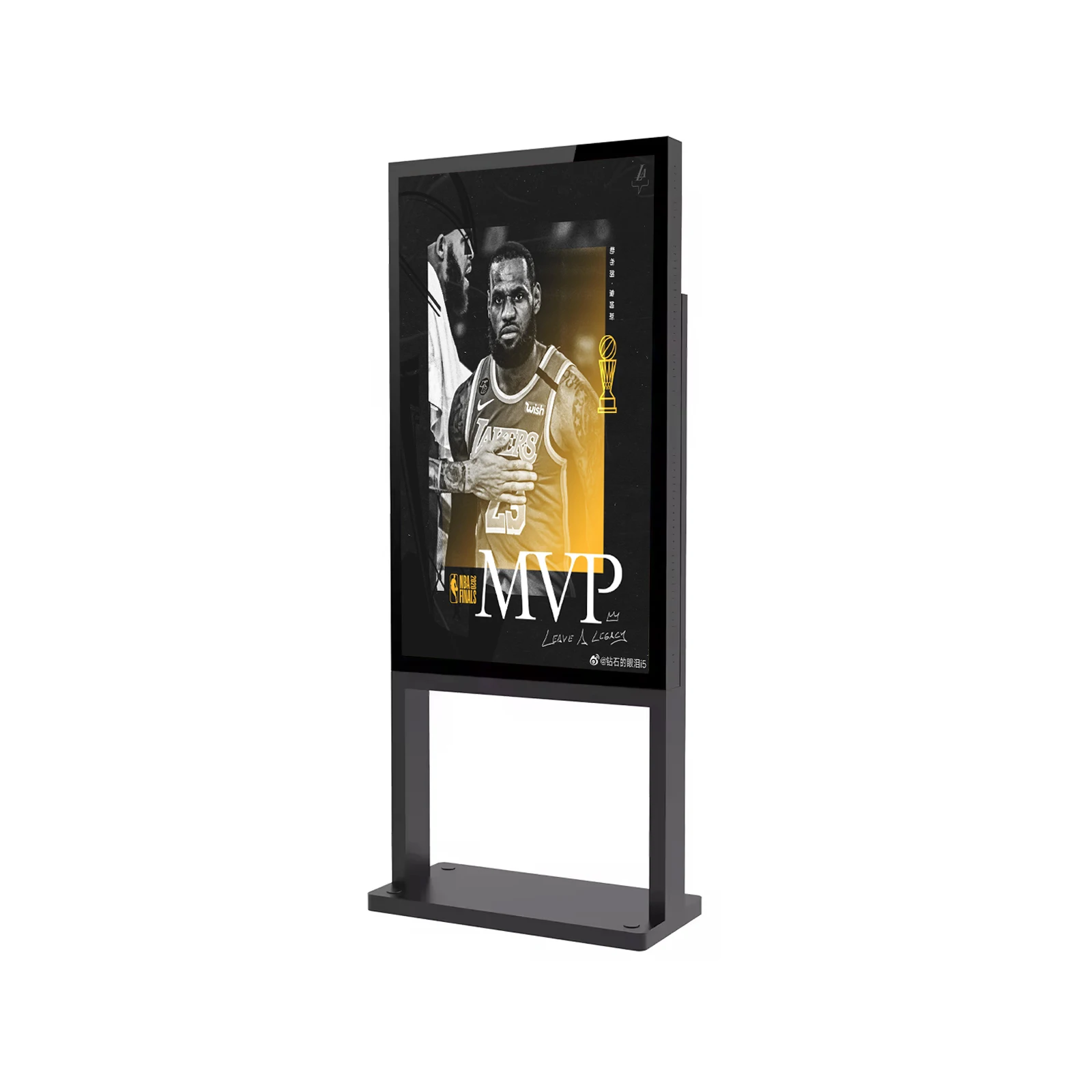 75 Inch High Brightness Fanless Ultra-thin 4K Digital Signage Display Advertising Kiosk Waterproof Outdoor TV Totem