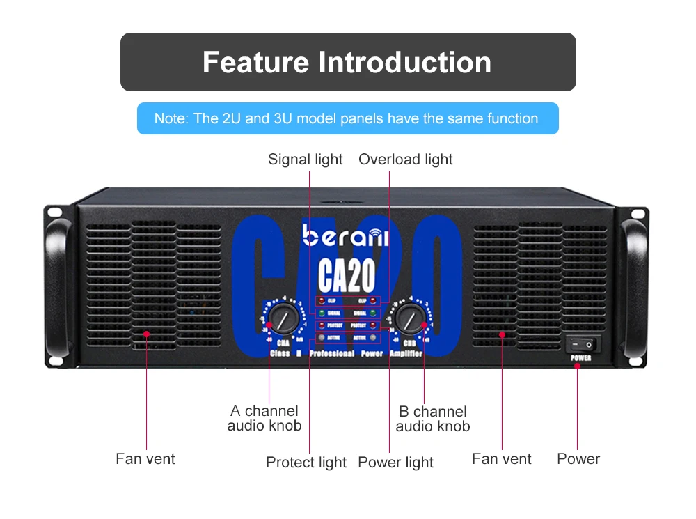 Berani CA9 professional power amplifier audio power amplifiers