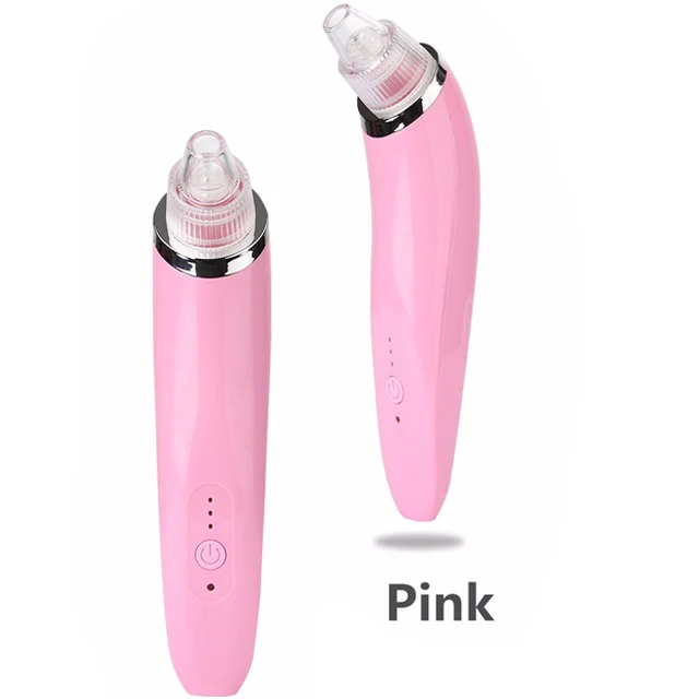 Blackhead Remover Pore Vacuum - Electric Face Vacuum Pore Cleaner Acne White Heads Removal with 4 Suction Head