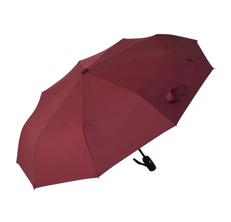 Custom Logo Automatic Open 9ribs Compact Travel Rain Fold Umbrella