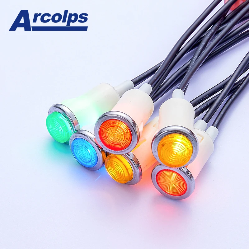 Waterproof 230V 12.7 mm Pa66 Pilot Light Led Equipment Led Indicator Light