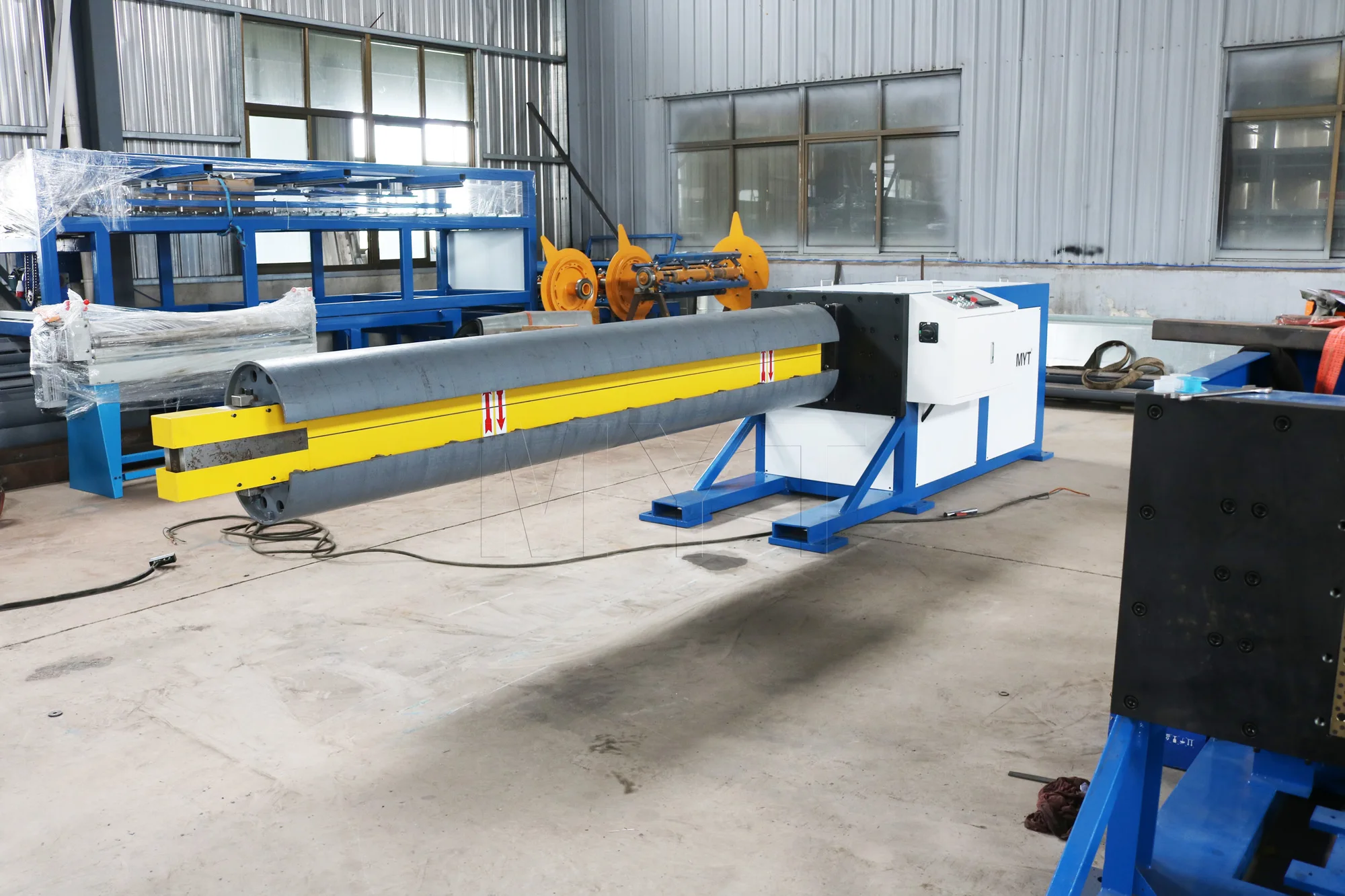 Spiral Pipe Ovalizer round duct manufacturing machine