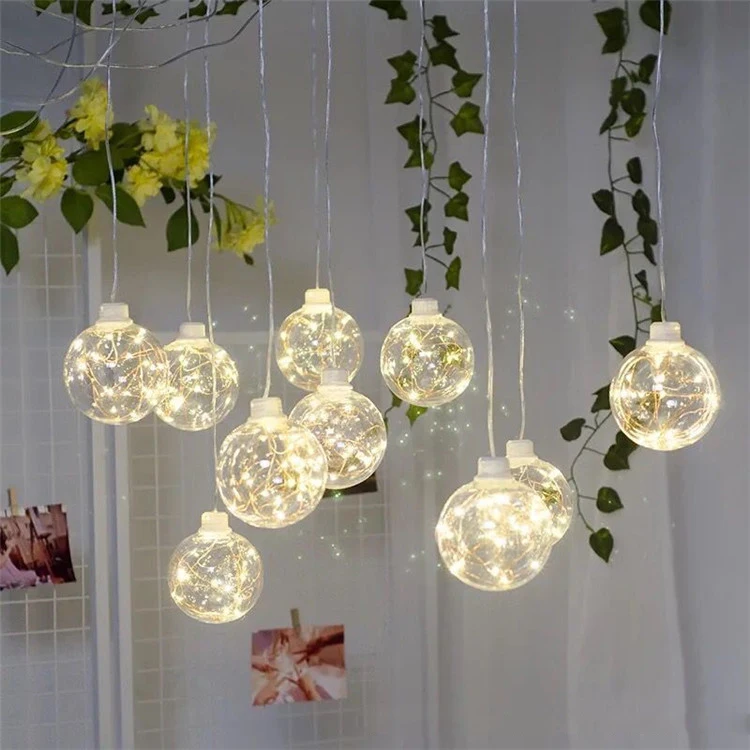 Hot selling Hanging Patio decoration Base Globe copper wire Bulbs for Garden LED String Lights Wedding Hanging Lights Ceiling