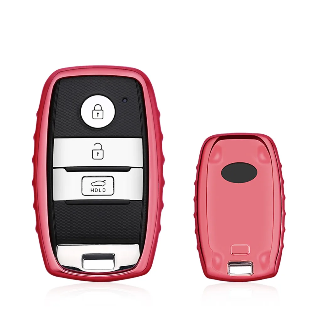 MUSUHA Car key fob cover Soft TPU Car Key Case Shell For KIA Carens K3S K4 K5 Car key Cover Case Smart Remote Key Case Shell