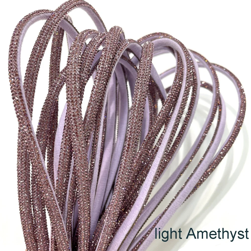 tr401 high quality shoes decoration rhinestone rope cord crystal rhinestone strip for sandals