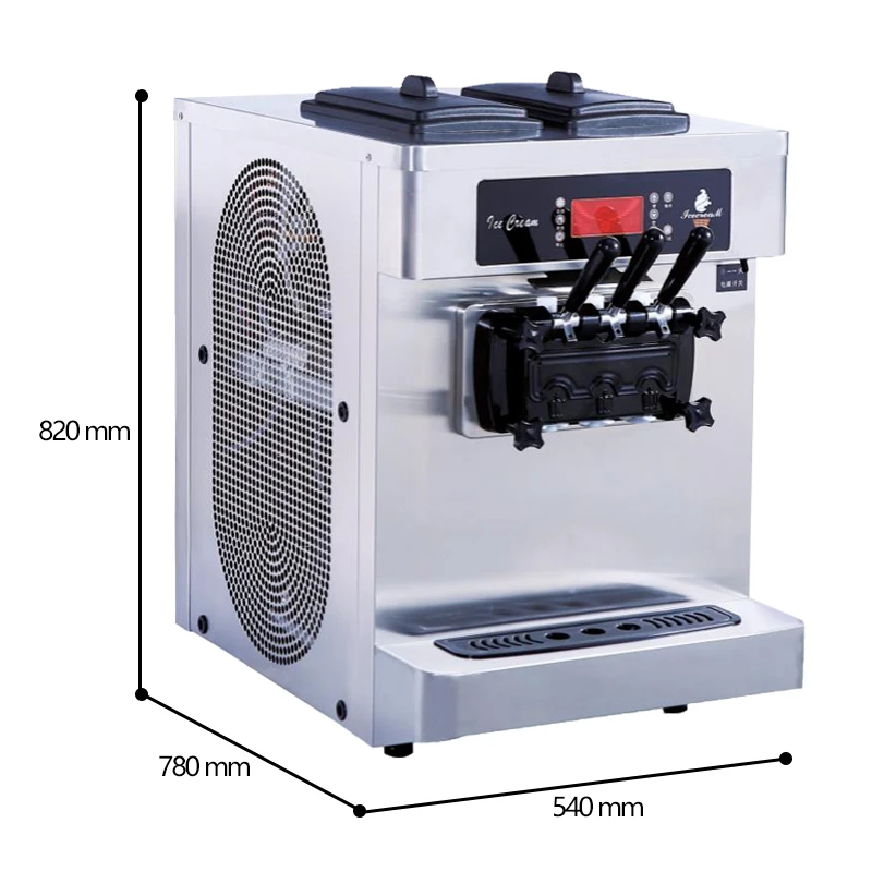 Ice Cream Maker Machines Automatic 3 Flavors Soft Serve Commercial Yogurt Ice Cream Making Machine For Business Pakistan